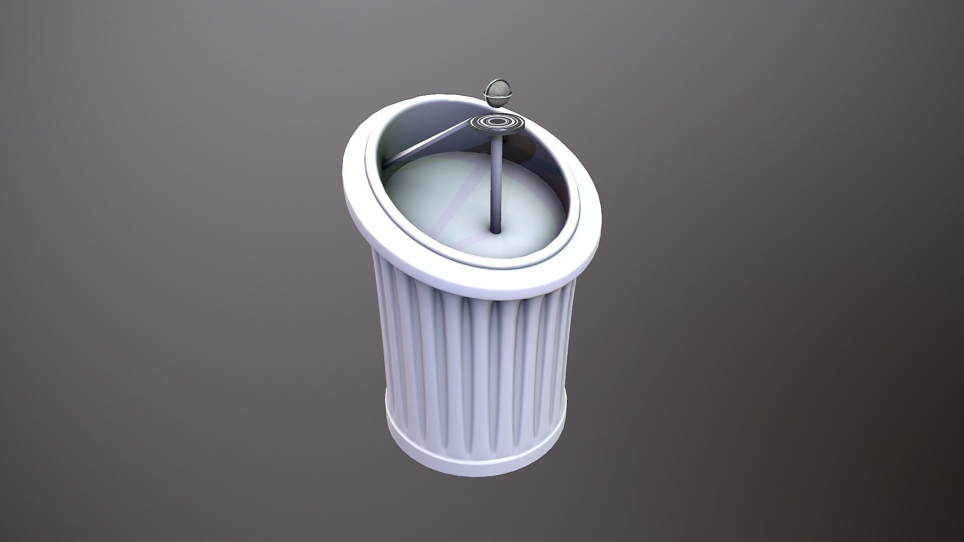 Futuristic Podium Low-poly 3D model_3