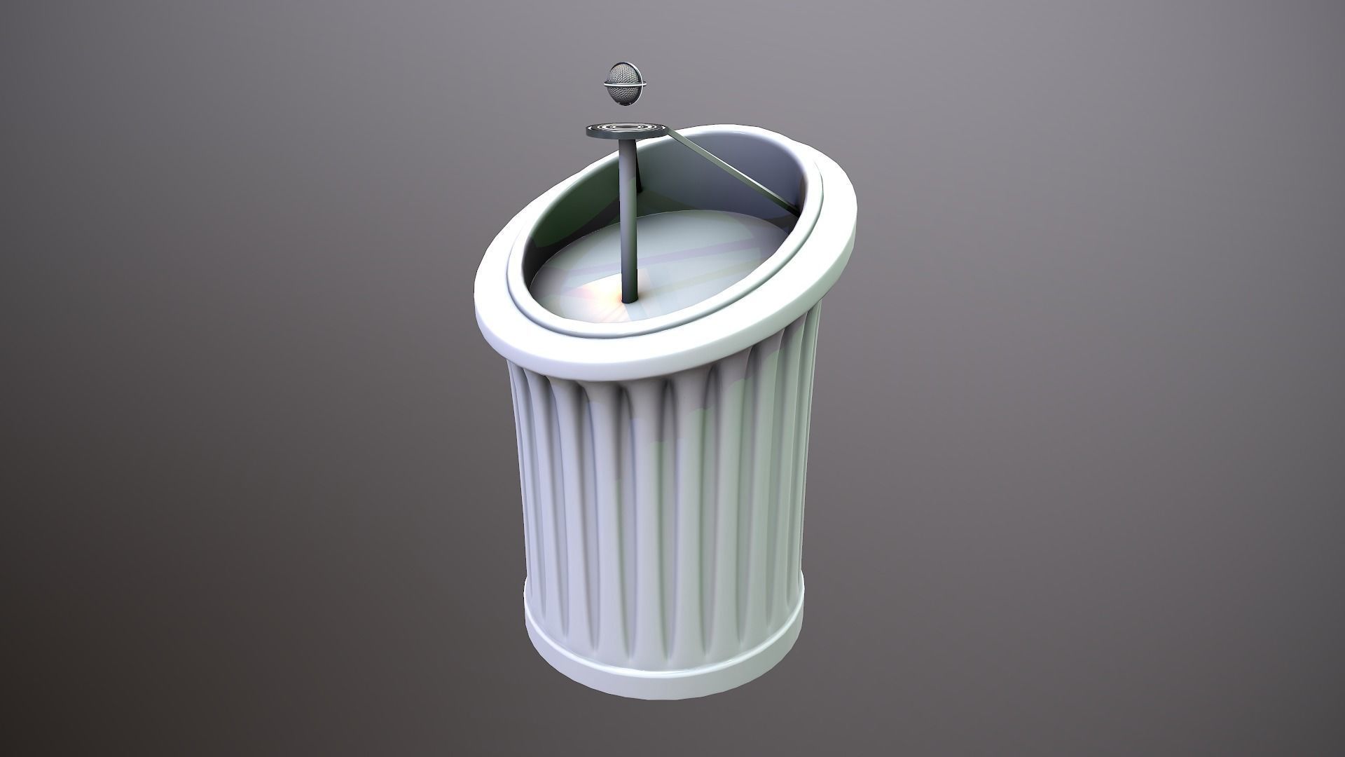 Futuristic Podium Low-poly 3D model_1