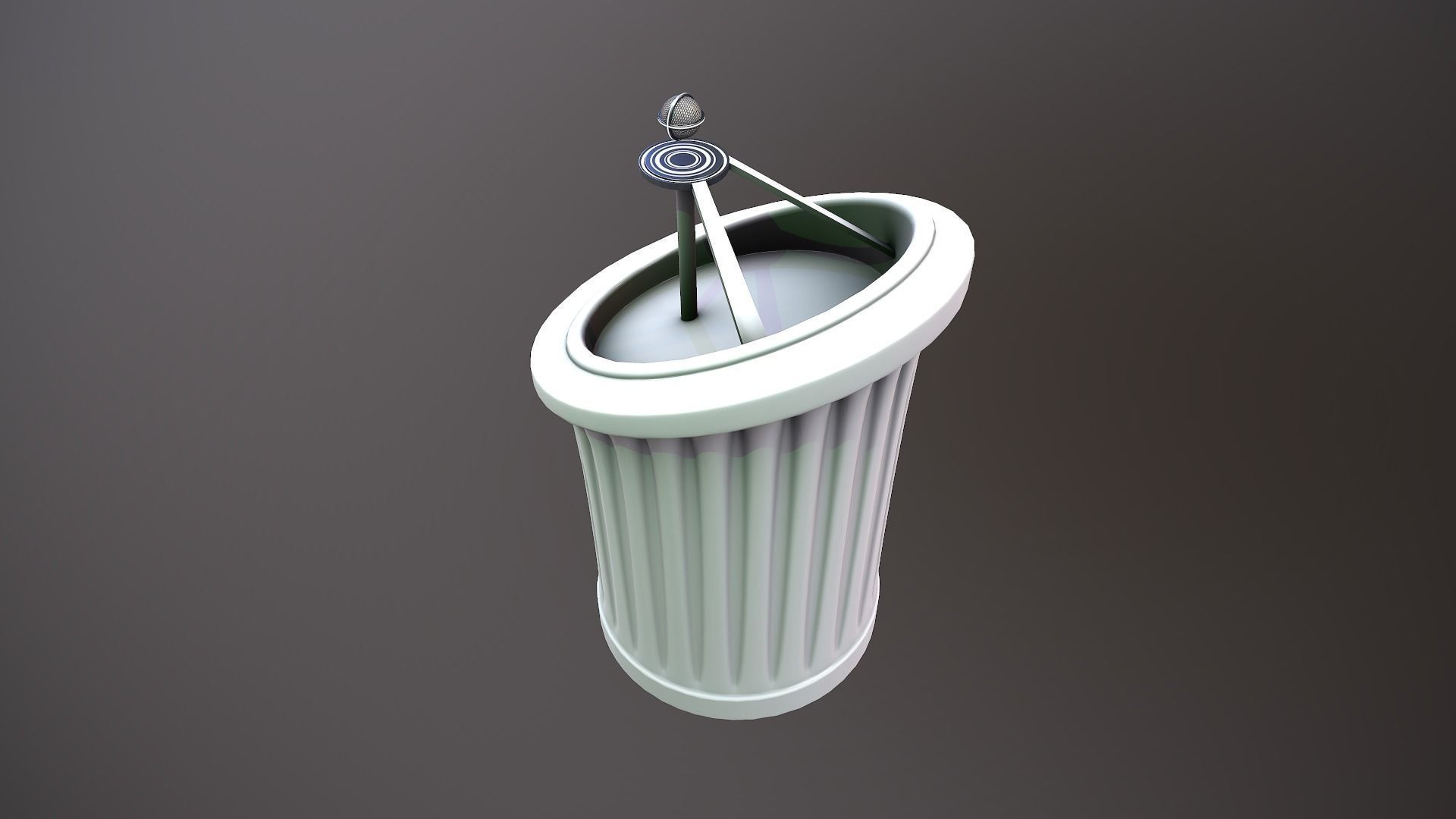 Futuristic Podium Low-poly 3D model_4