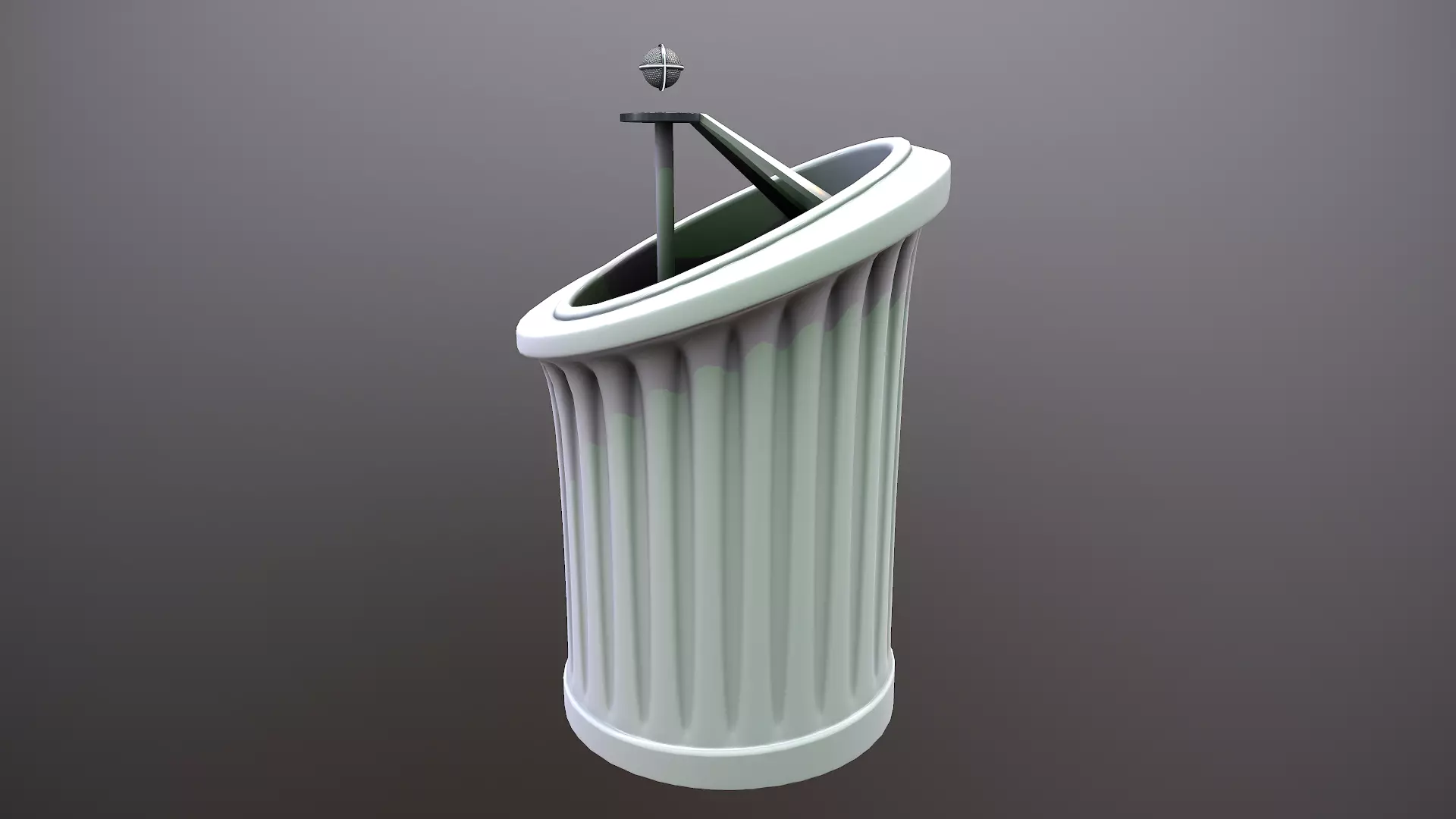Futuristic Podium Low-poly 3D model_0
