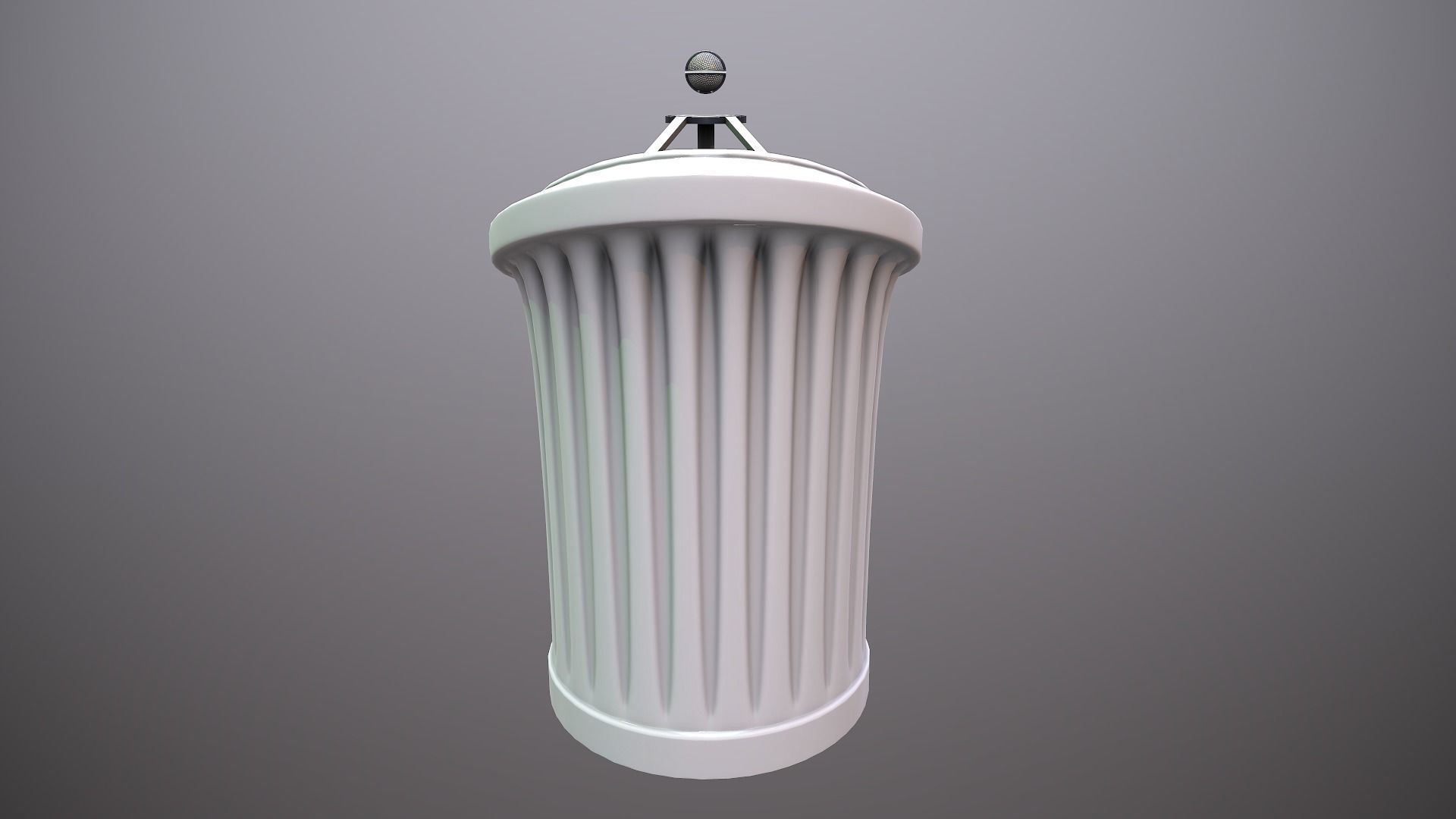 Futuristic Podium Low-poly 3D model_2