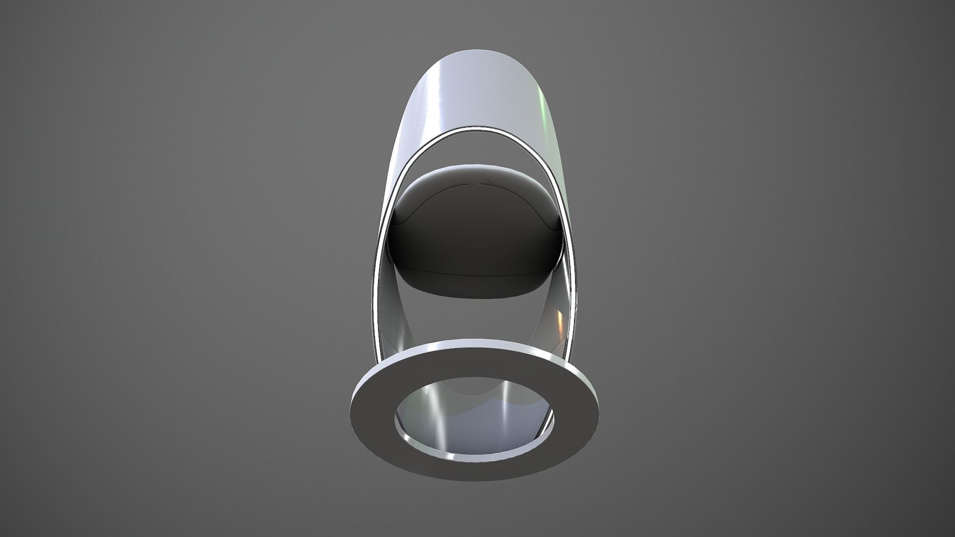 Futuristic Chair Low-poly 3D model_10