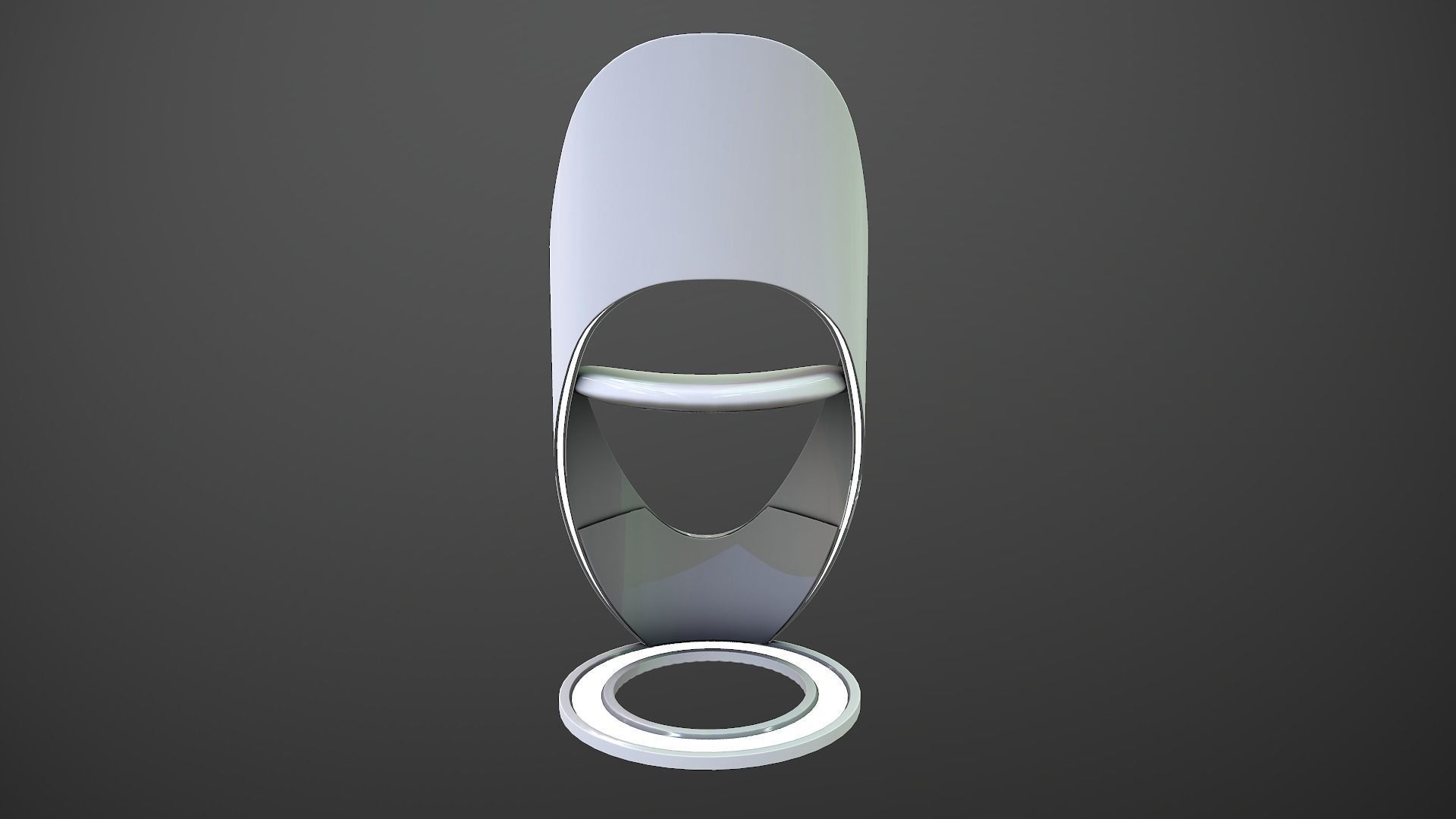 Futuristic Chair Low-poly 3D model_4