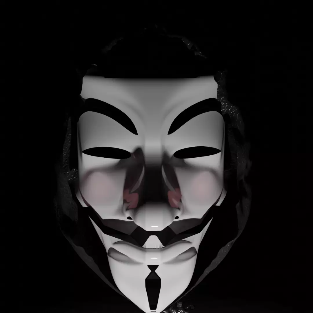 haker mask  3D model_0