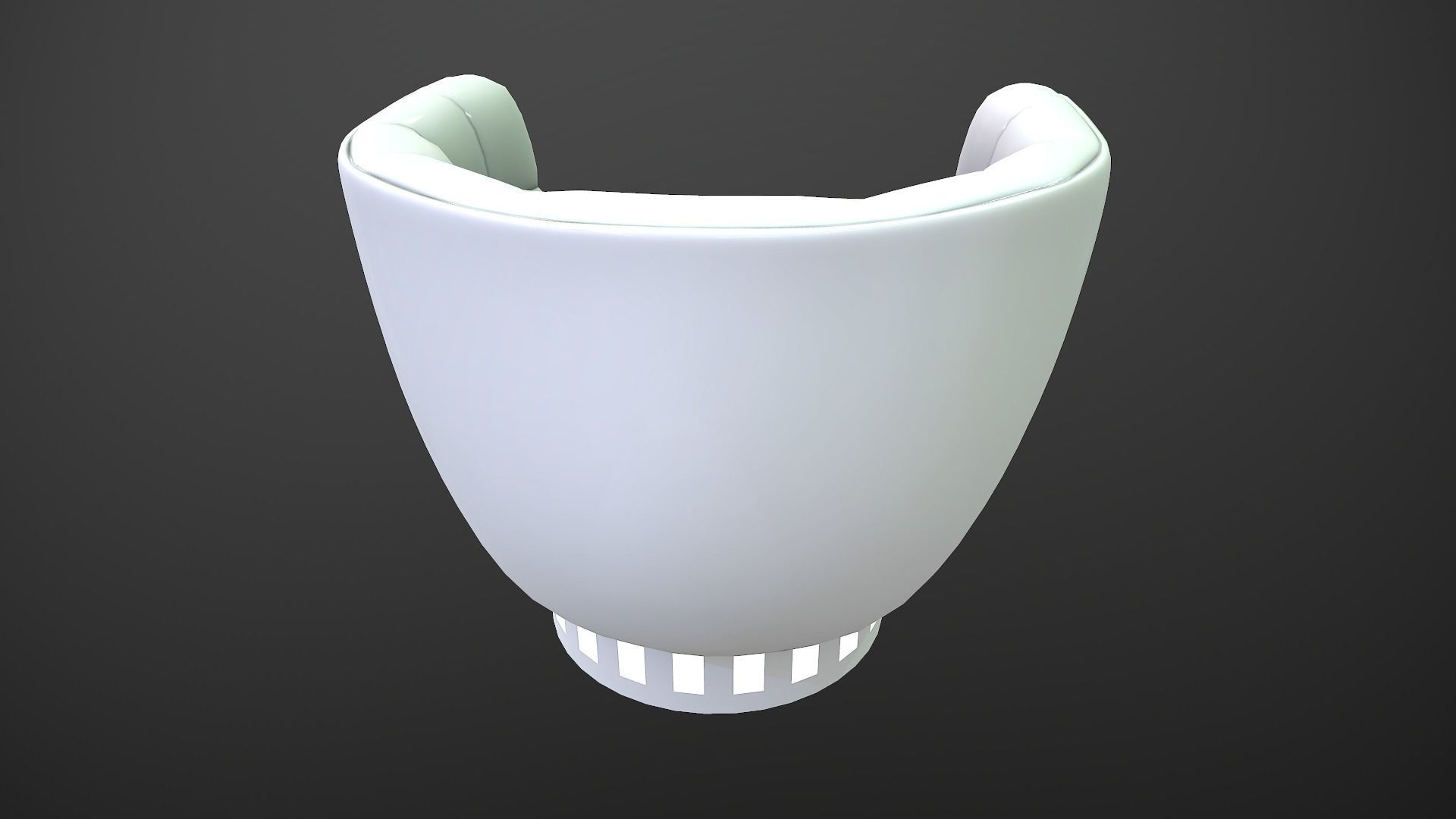 Futuristic armchair Low-poly 3D model_2