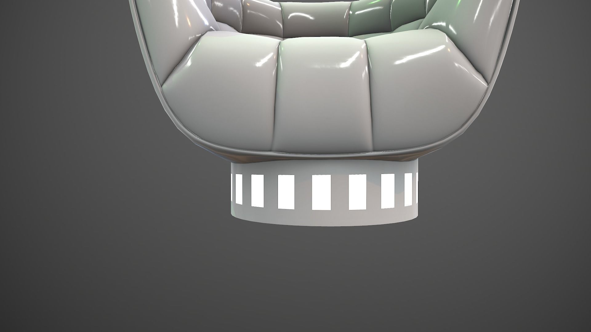 Futuristic armchair Low-poly 3D model_5