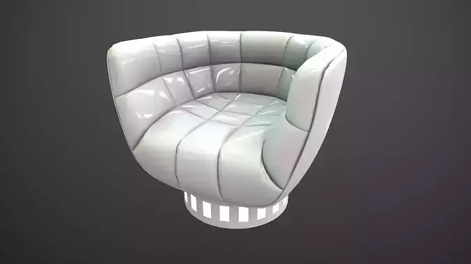 Futuristic armchair Low-poly 3D model