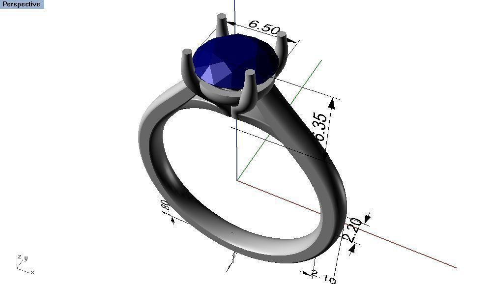 05 diamon ring  3D print model_2