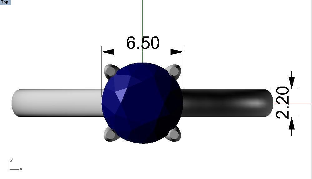 05 diamon ring  3D print model_5