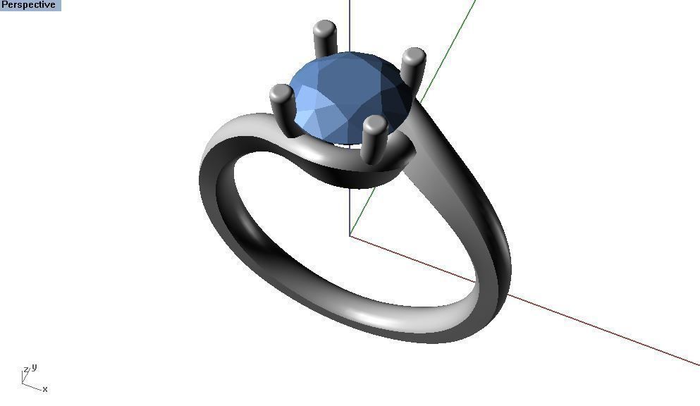 10 - dimond ring 3D print model_1