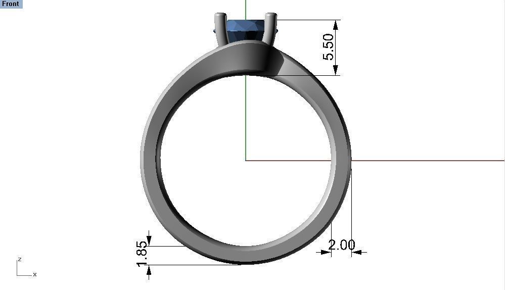 10 - dimond ring 3D print model_2