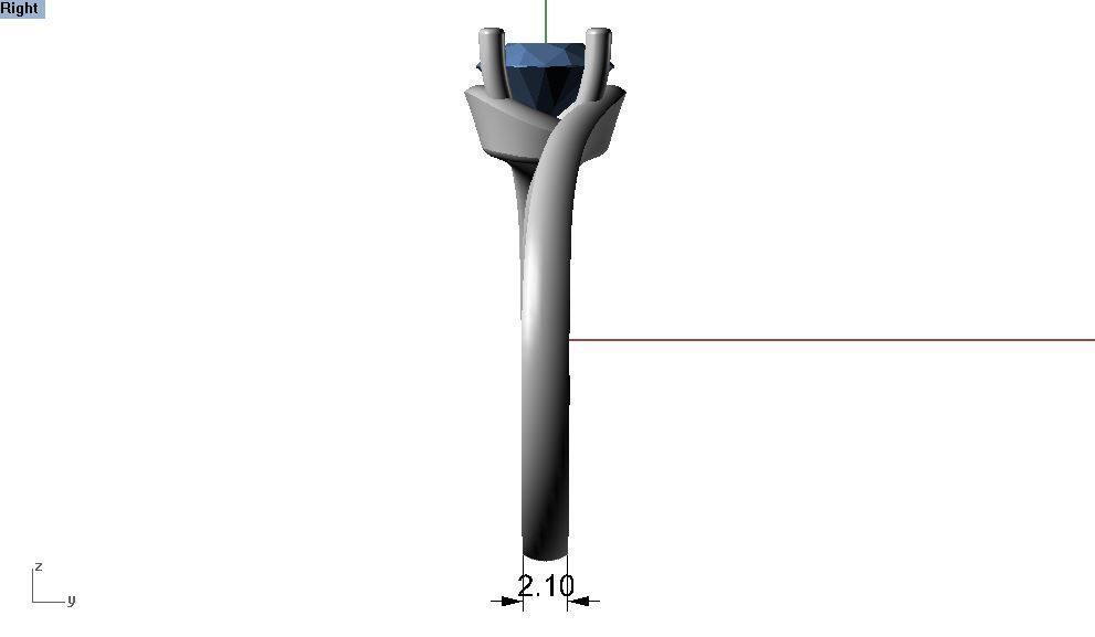 10 - dimond ring 3D print model_3