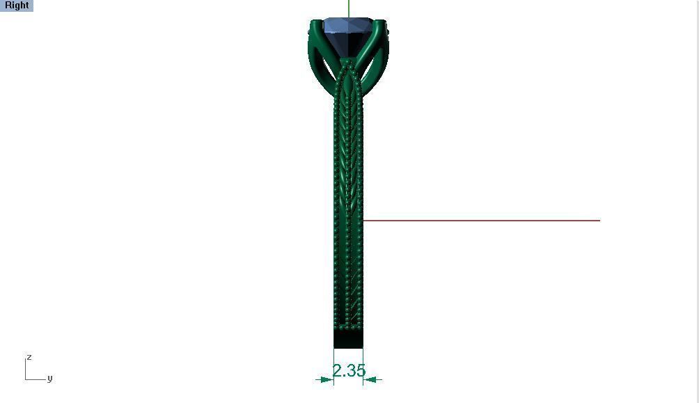 03 -diamond ring 3D print model_3