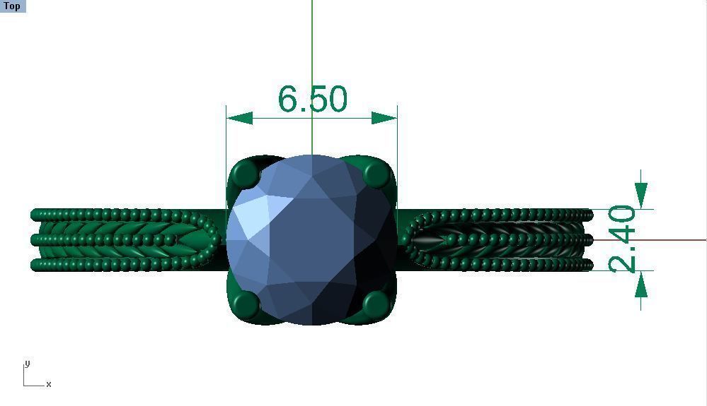 03 -diamond ring 3D print model_4