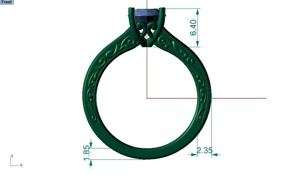 04 diamond ring 3D print model_2