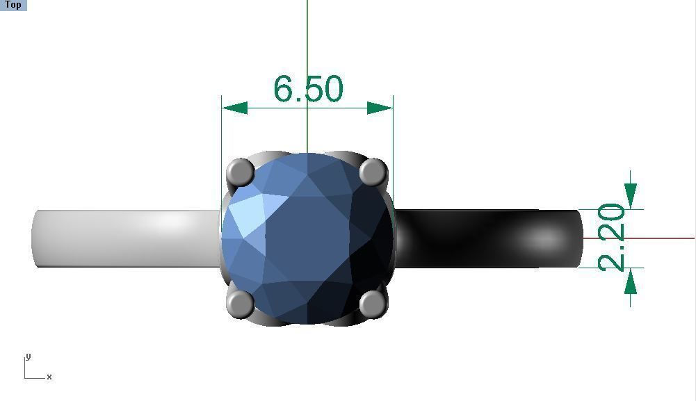 06 - diamond ring 3D print model_4