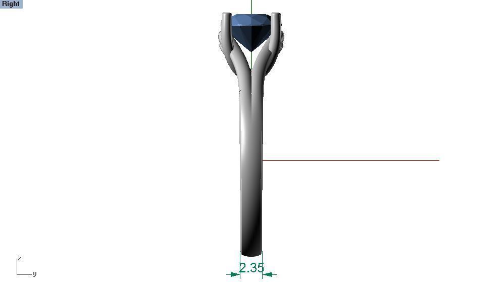 08 - dimaond ring 3D print model_3