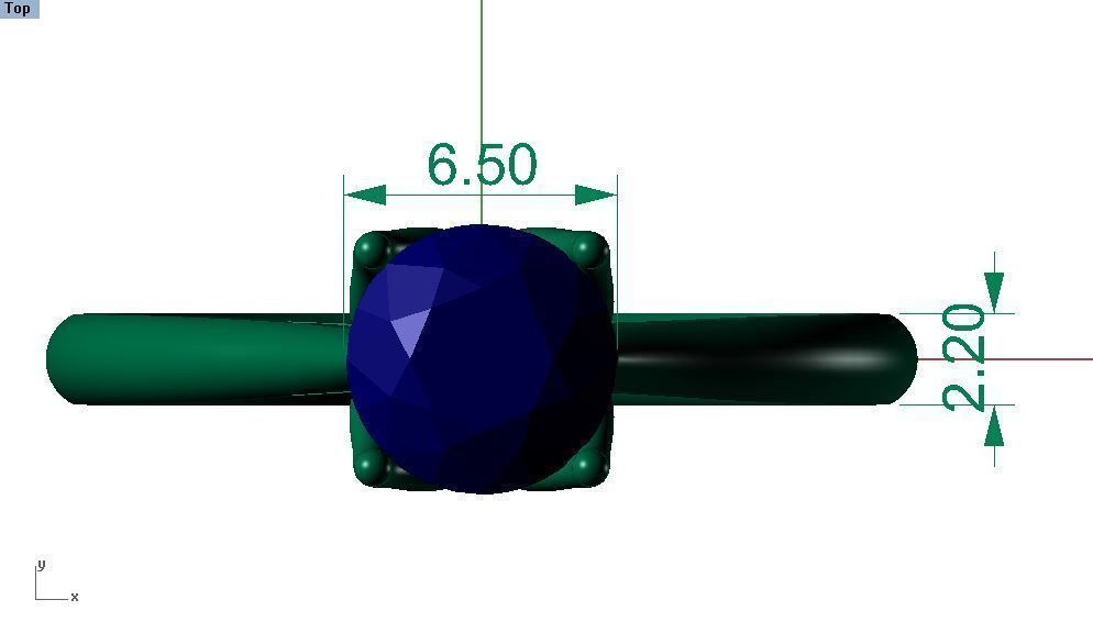 01 diamond ring 3D print model_4