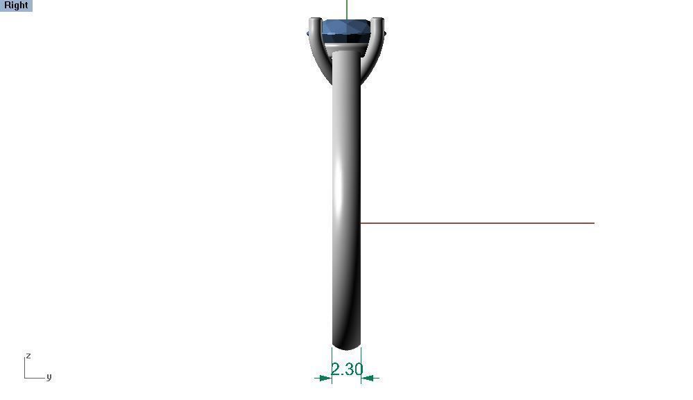 11 - diamond ring 3D print model_4