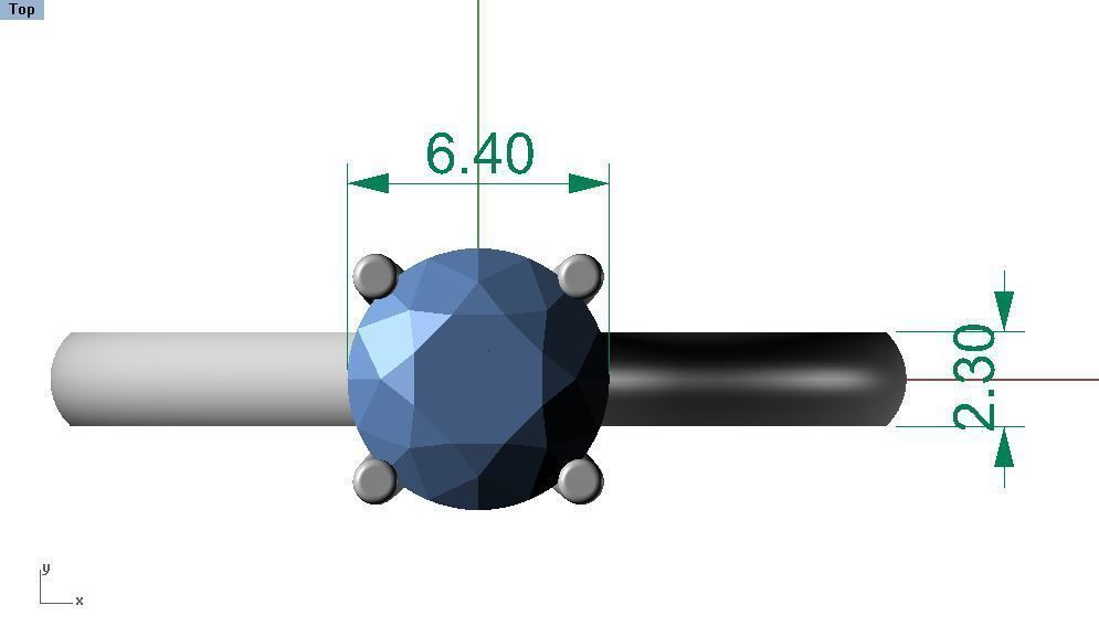 11 - diamond ring 3D print model_5