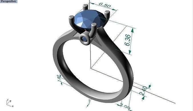 12 diamond ring 3D print model