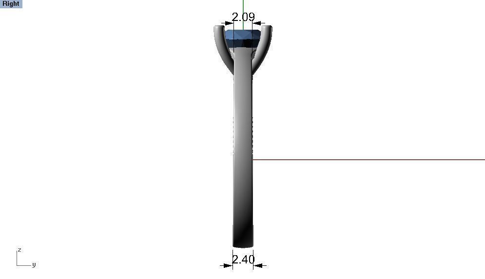 2 - diamond ring 3D print model_3