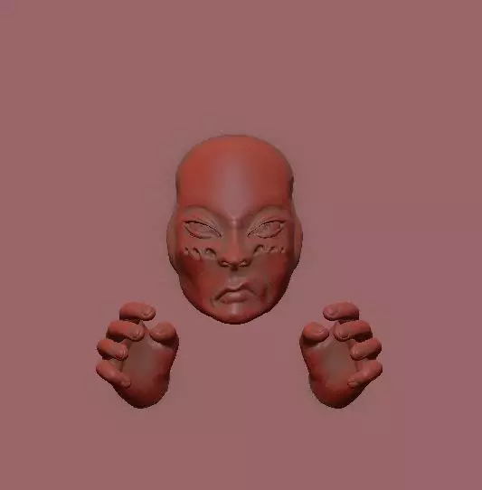 3d print wall sculpture angry face 3D print model