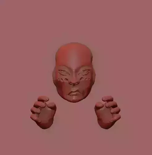 3d print wall sculpture angry face