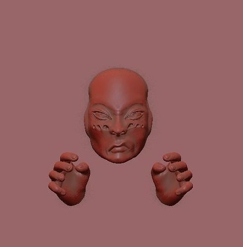 3d print wall sculpture angry face 3D print model