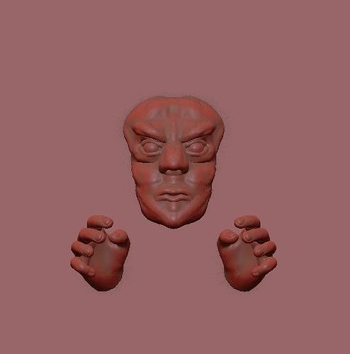 3d print wall sculpture angry face 3D print model