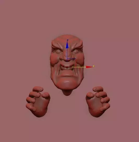 3d print wall sculpture angry face 3D print model