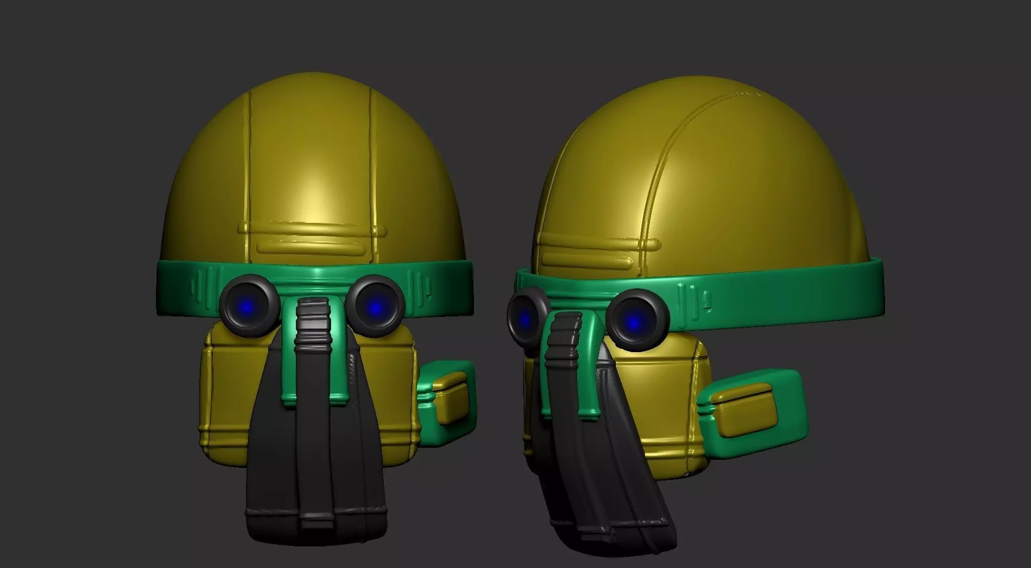 helmet high poly sculpt 3d printable  3D model_0