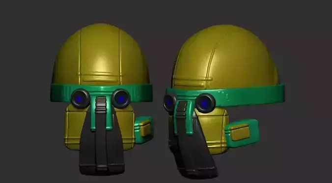 helmet high poly sculpt 3d printable 