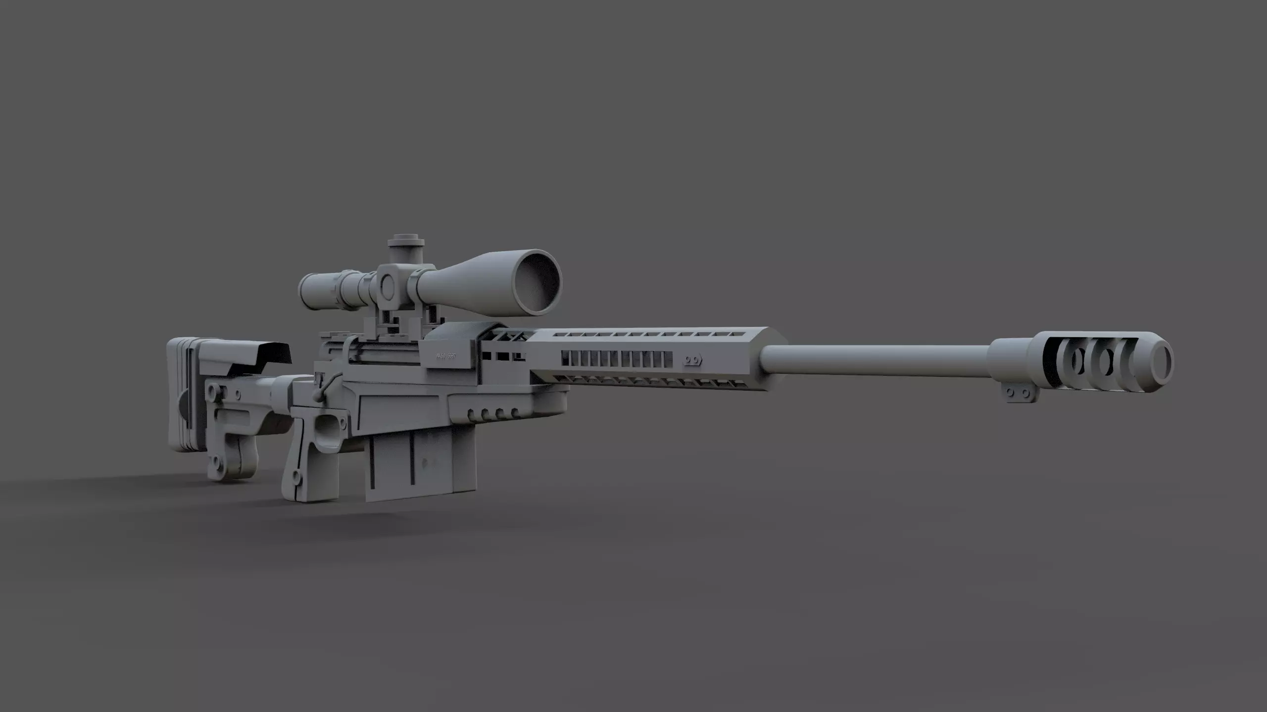 AX 50 sniper  3D model_0