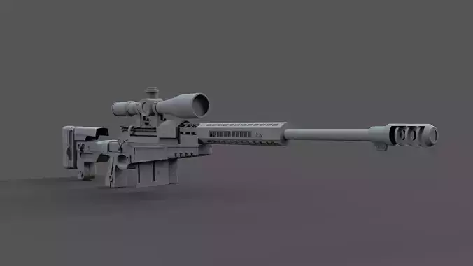 AX 50 sniper  3D model