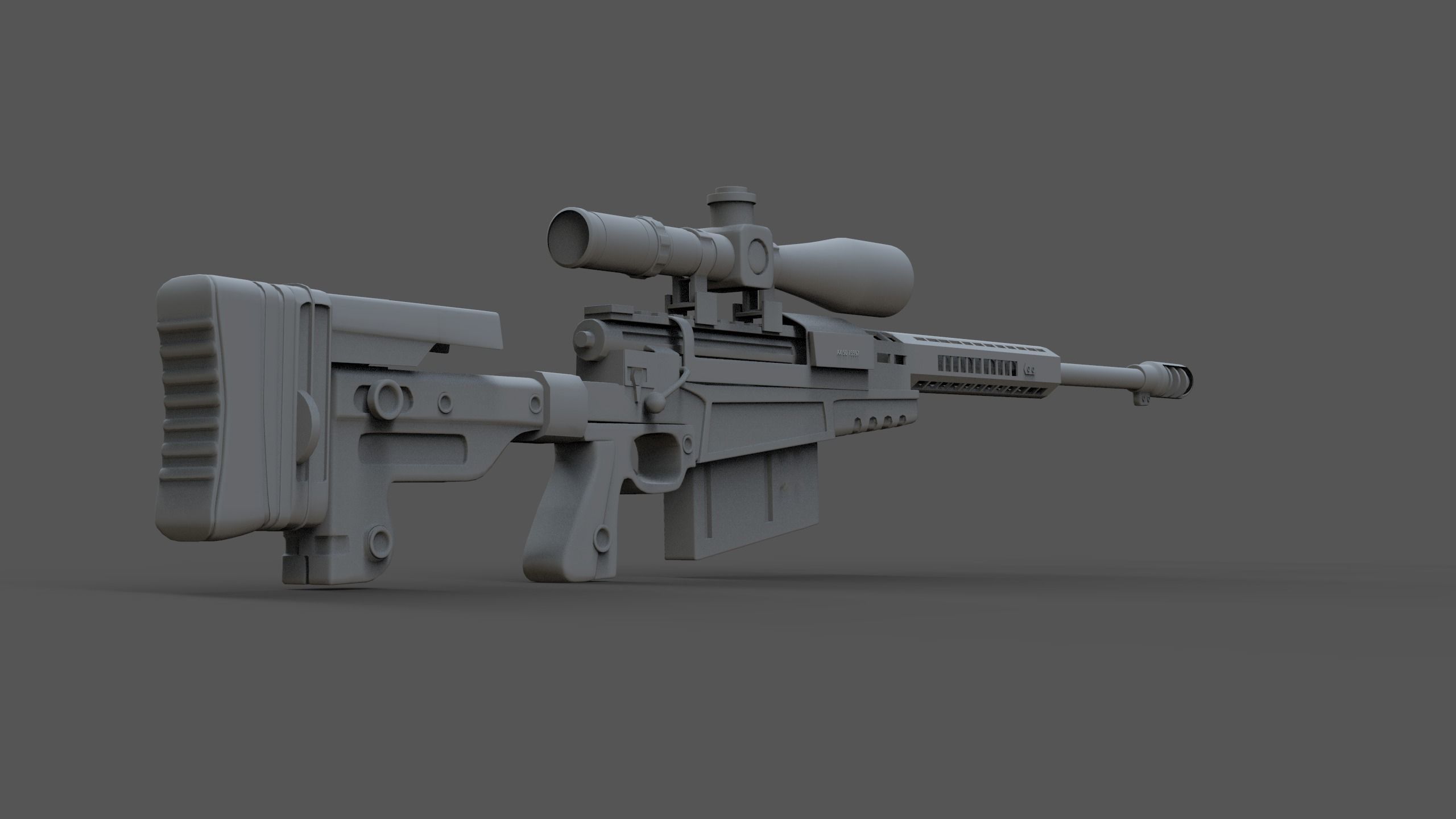 AX 50 sniper  3D model_5
