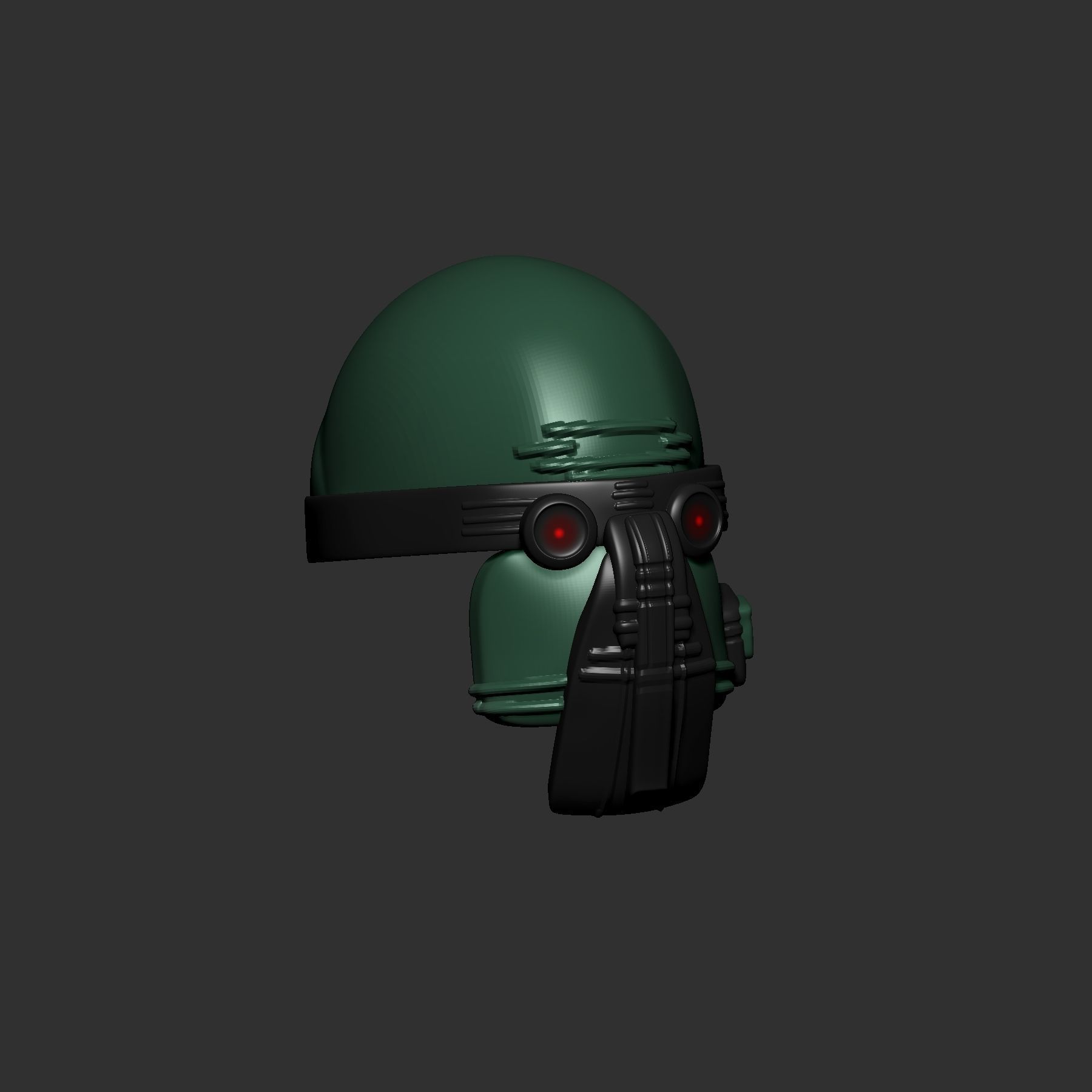 helmet high poly sculpt 3d printable  3D model_3