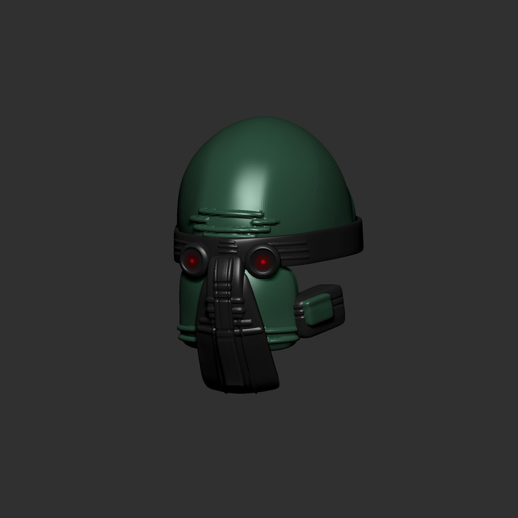 helmet high poly sculpt 3d printable  3D model_2