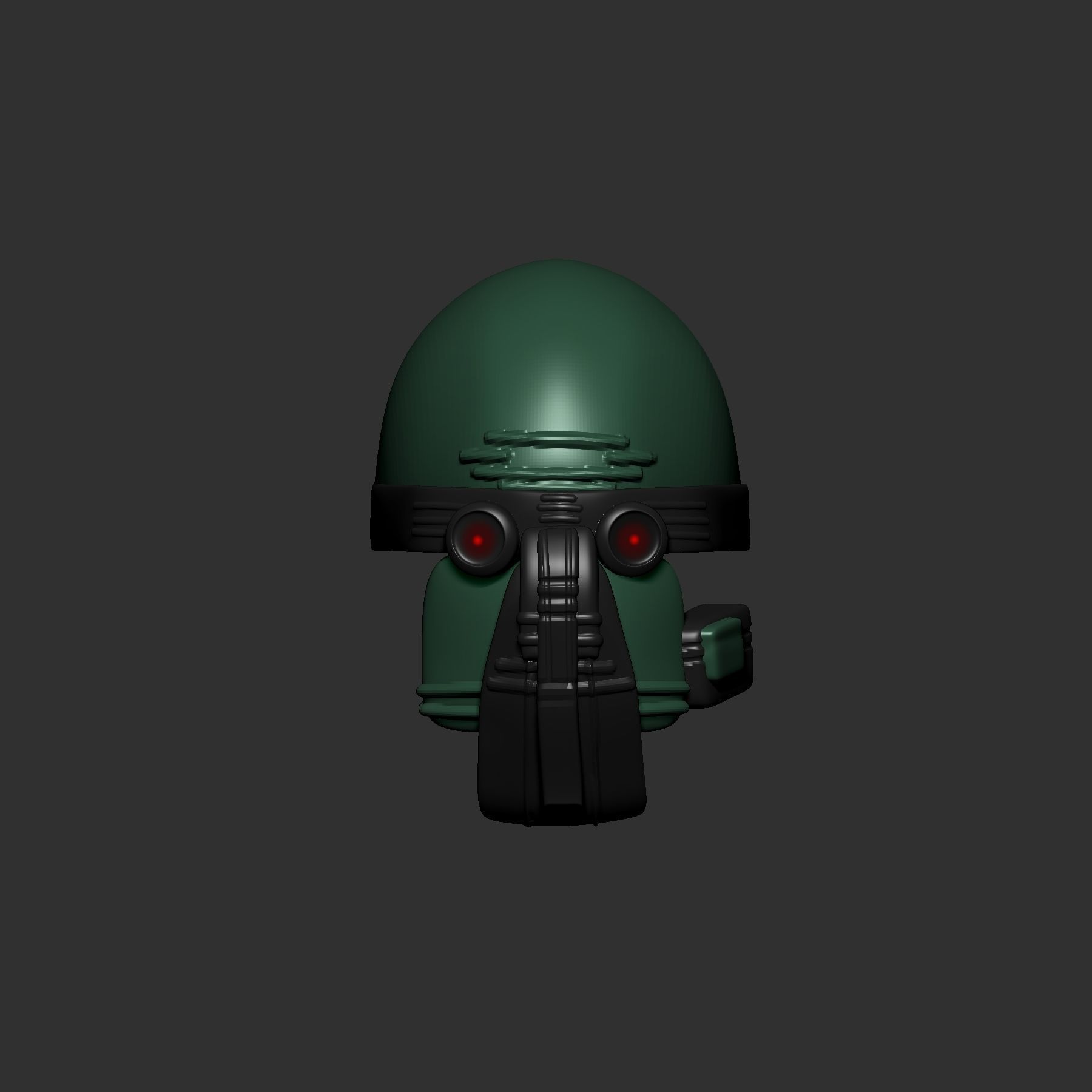 helmet high poly sculpt 3d printable  3D model_1