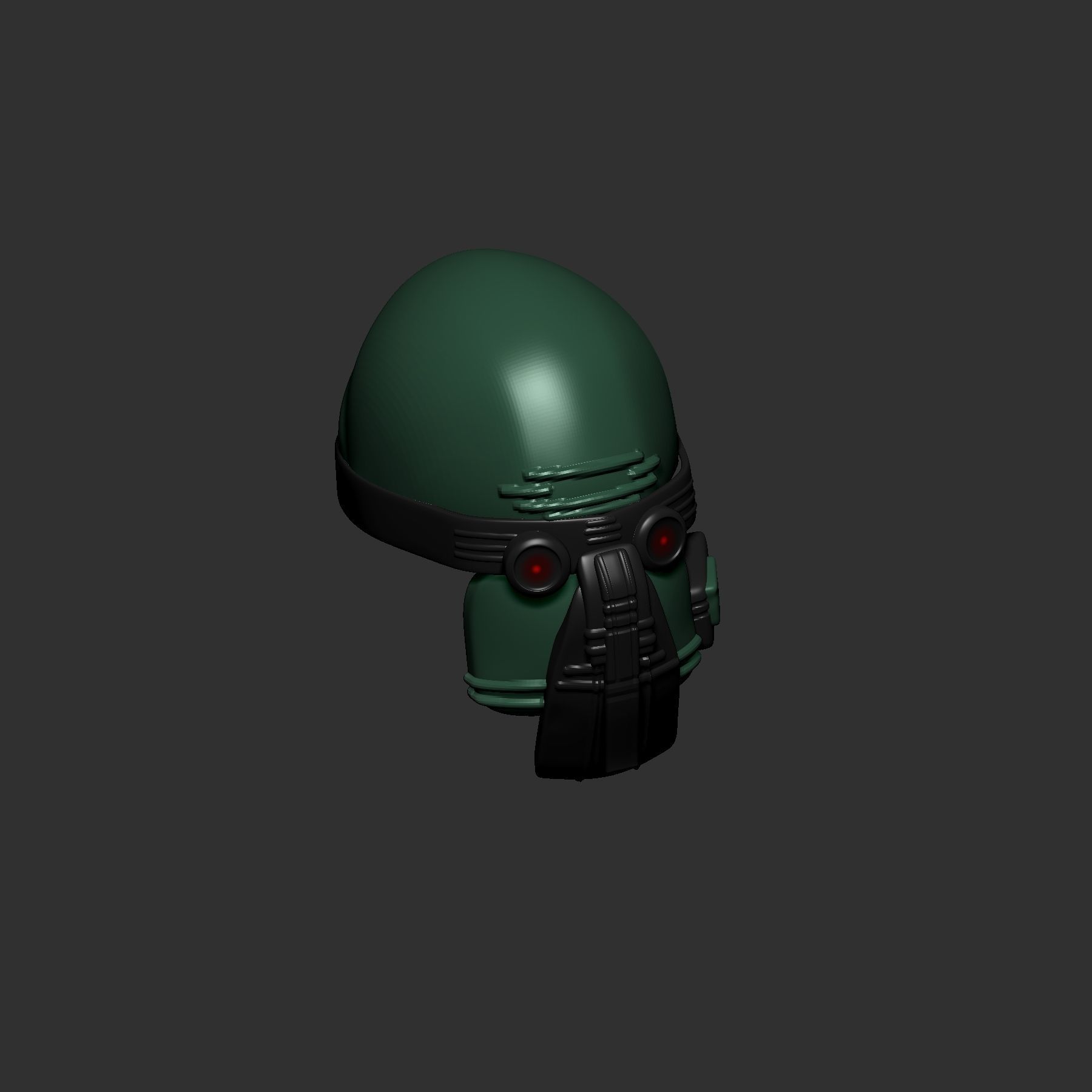 helmet high poly sculpt 3d printable  3D model_4