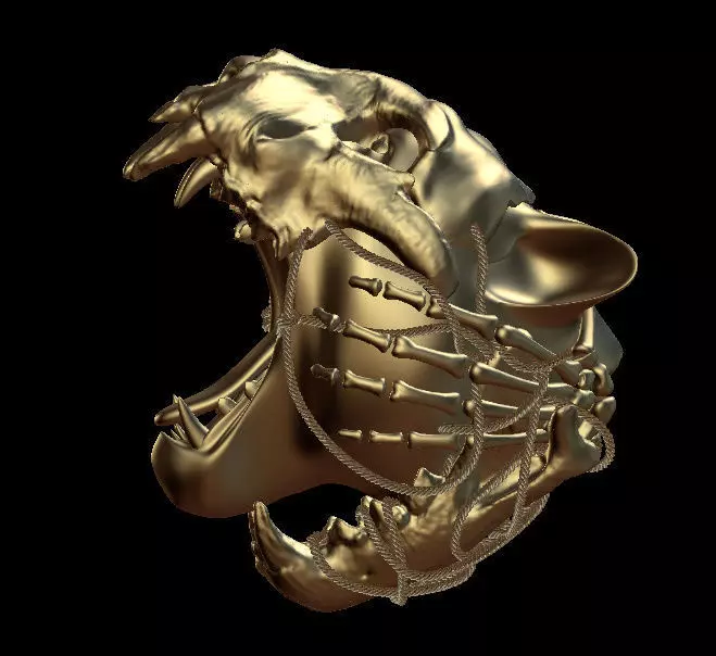Tiger head 3D model_0