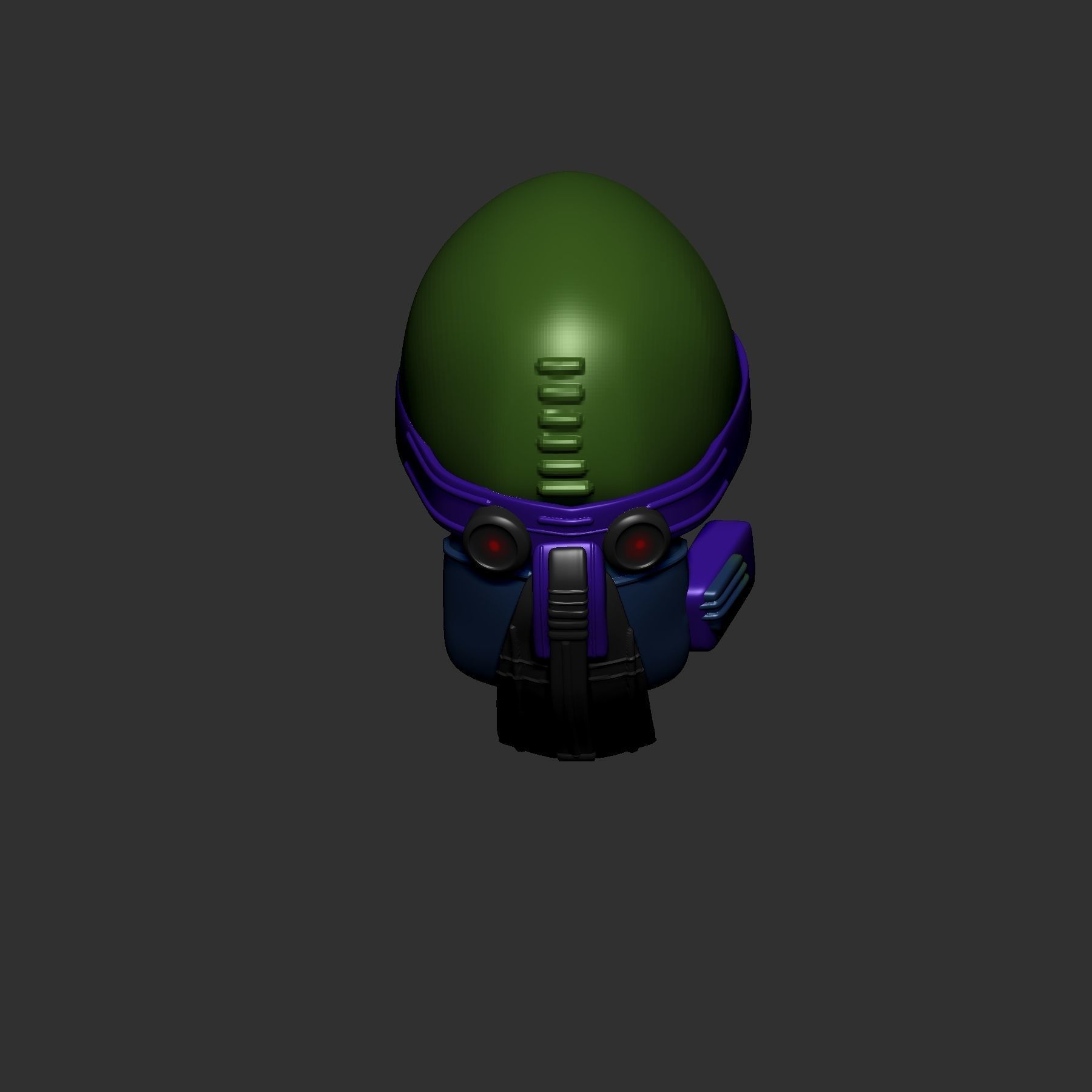 Gas mask helmet  3D model_4