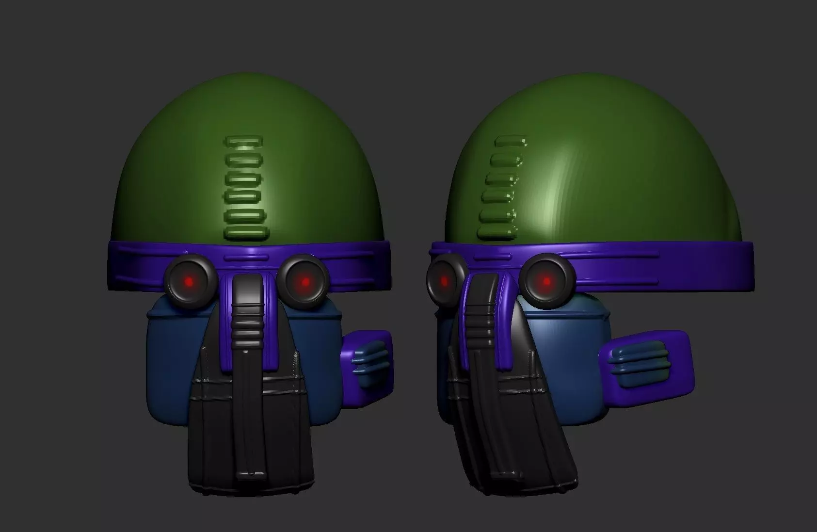 Gas mask helmet  3D model_0