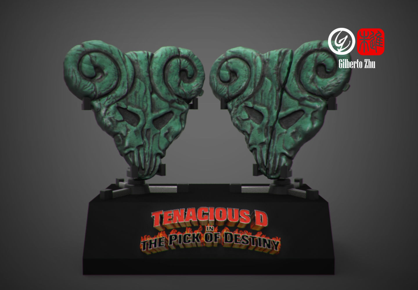 Tenacious D- The Pick of Destiny - With bases and stands 3D print model_3
