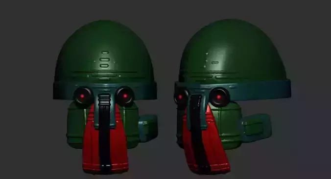 helmet high poly sculpt 3d printable 