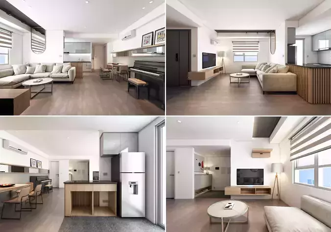 M Apartment Interior 3D model