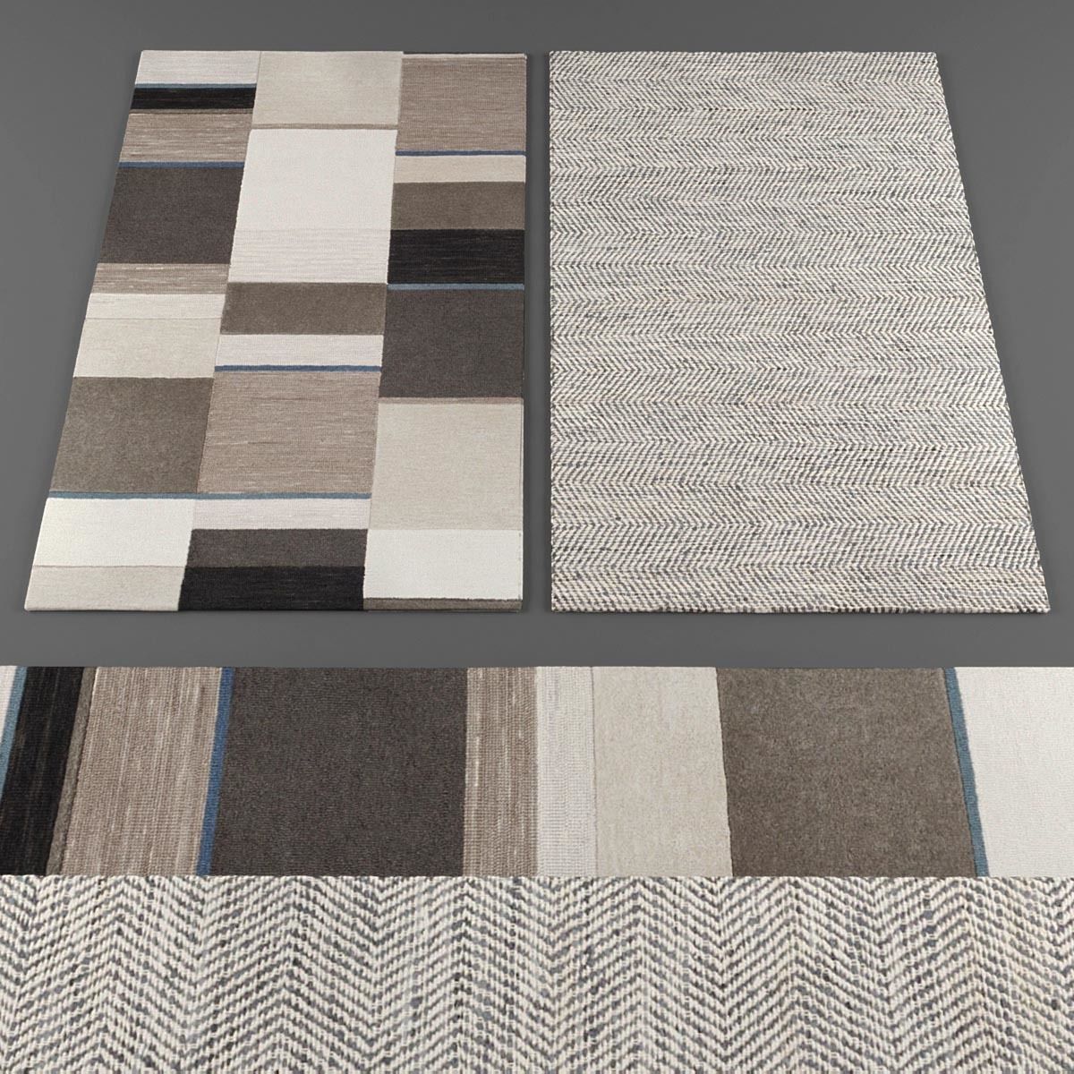 Rugs collection 236 Low-poly 3D model_2