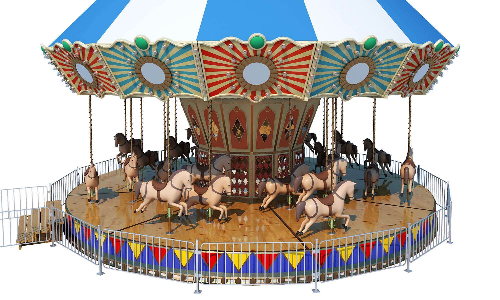 Carousel Horse Ride 3D model_2