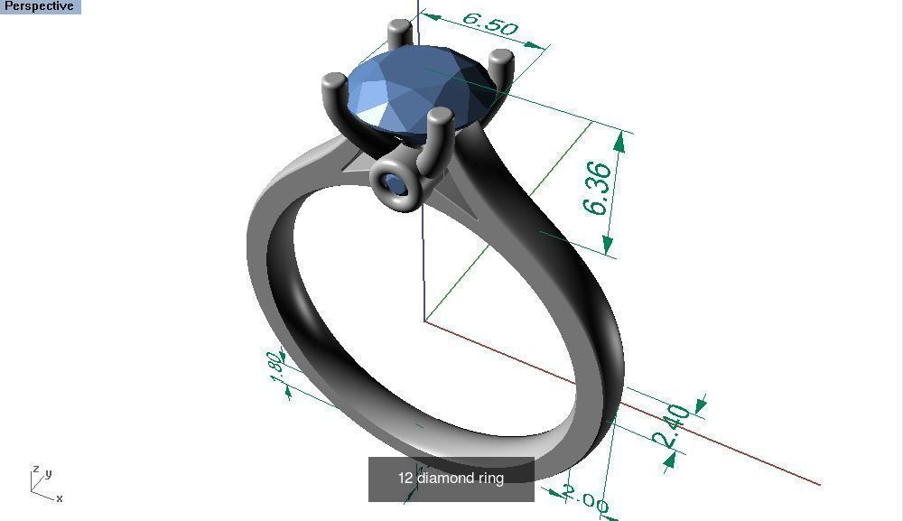 Dimaond ring printable total 18 styles 3D Model Collection_15