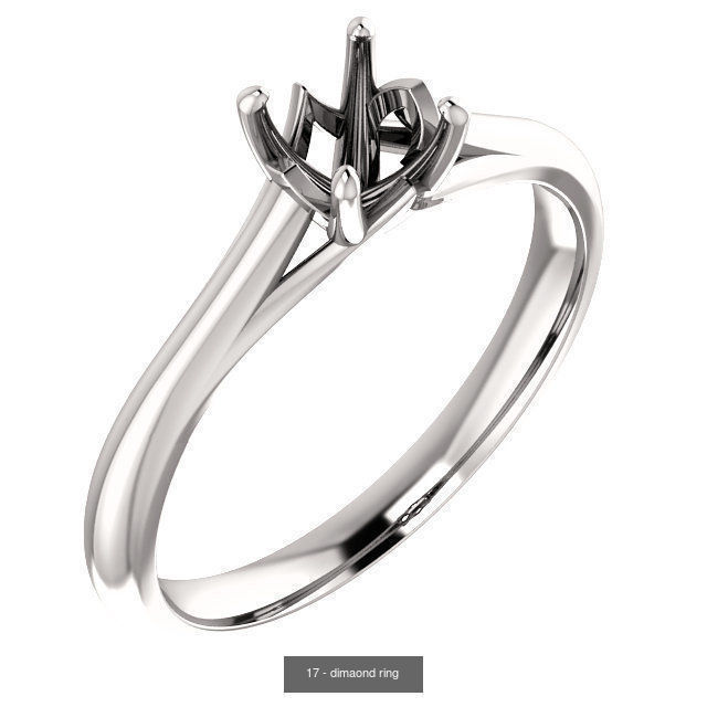 Dimaond ring printable total 18 styles 3D Model Collection_6